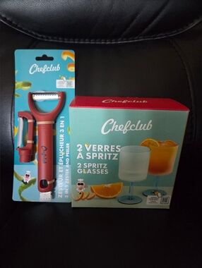 Chefclub 2 Spritz Glasses & 3-in-1 Peeler Summer Set